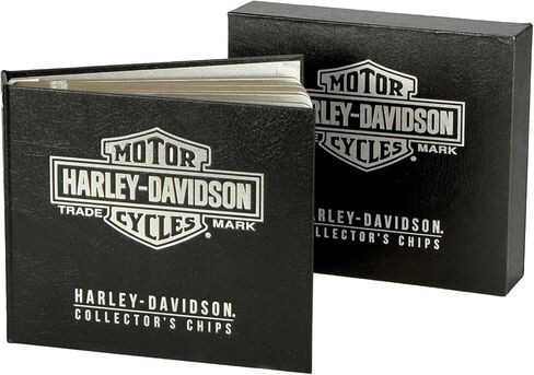 هارلي ديفيدسون 48 قيراط. ألبوم الحبوب الجلدية لشعار Bar & Shield ذو رقاقة البوكر - أسود in Kuwait