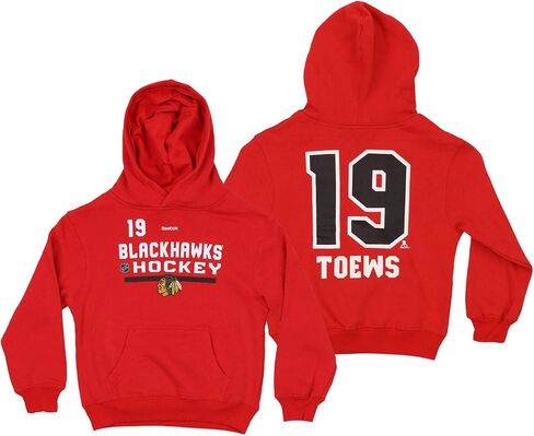NHL Little Boys Chicago Blackhawks Jonathan Towes #19 Freeze Hoodie, Red, Large in Saudi Arabia