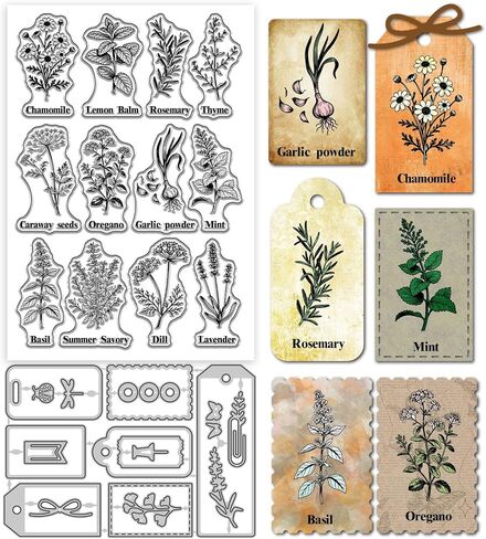 GLOBLELAND Sunflowers Gnome Clear Stamp and Cutting Dies Set for Card Making Tulips Dwarf Silicone Clear Stamp Metal Flowers Roses Daffodils Butterflies Die Cuts for DIY Scrapbooking Photo Album in Saudi Arabia