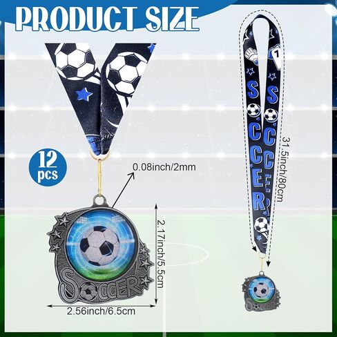 Medals Trophy Silver Metal Sport Ball Award Medals with Ribbon for Participation Sports Themed Party Favors in Saudi Arabia