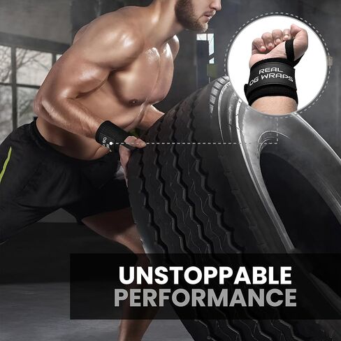 18" OG-Grade Wrist Wraps – Competition Wrist Support for Weightlifting & Powerlifting – Cotton Blend with Lockdown Strap & Thumb Loop – Gym Wrist Straps for Men & Women in Saudi Arabia