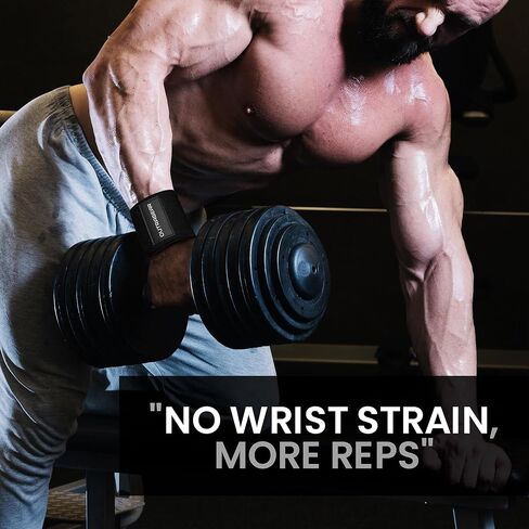 18" OG-Grade Wrist Wraps – Competition Wrist Support for Weightlifting & Powerlifting – Cotton Blend with Lockdown Strap & Thumb Loop – Gym Wrist Straps for Men & Women in Saudi Arabia