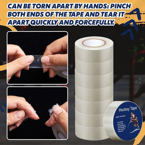 10 Rolls Clear Hockey Tape Multipurpose Shin Pad Sock Tape for Ice Skate Sports Hockey Gifts Gear Sports Equipment in Saudi Arabia