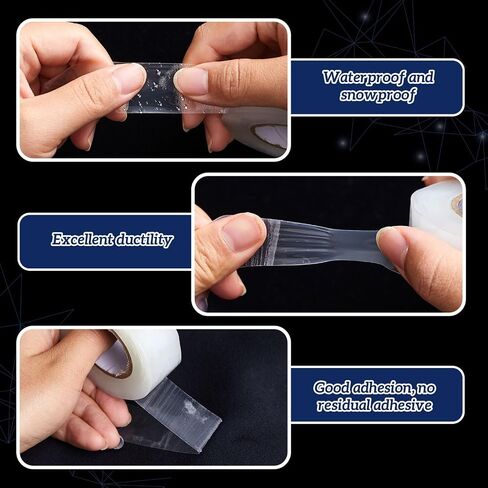 10 Rolls Clear Hockey Tape Multipurpose Shin Pad Sock Tape for Ice Skate Sports Hockey Gifts Gear Sports Equipment in Saudi Arabia