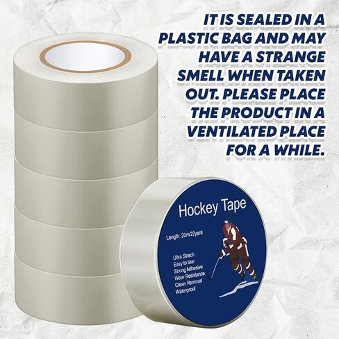 10 Rolls Clear Hockey Tape Multipurpose Shin Pad Sock Tape for Ice Skate Sports Hockey Gifts Gear Sports Equipment in Saudi Arabia