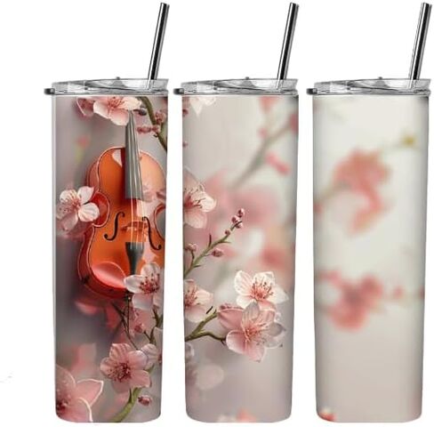 Violin sublimation tumbler wrap, viola wraps for a 20 oz. skinny straight tumblers, Cello musician tumbler wrap, Orchestra tumbler wraps in Saudi Arabia