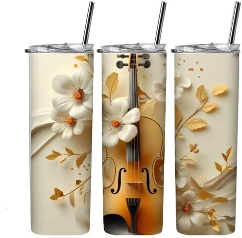Violin sublimation tumbler wrap, viola wraps for a 20 oz. skinny straight tumblers, Cello musician tumbler wrap, Orchestra tumbler wraps in Saudi Arabia