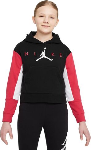 هودي Jumpman للفتيات من Nike من Jordan (للأطفال الصغار/الأطفال الكبار) أسود LG (12-14 طفل كبير) in Saudi Arabia