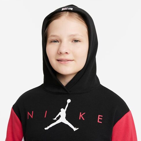 هودي Jumpman للفتيات من Nike من Jordan (للأطفال الصغار/الأطفال الكبار) أسود LG (12-14 طفل كبير) in Saudi Arabia