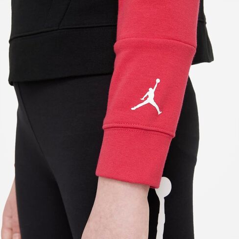 هودي Jumpman للفتيات من Nike من Jordan (للأطفال الصغار/الأطفال الكبار) أسود LG (12-14 طفل كبير) in Saudi Arabia