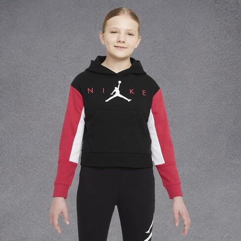 هودي Jumpman للفتيات من Nike من Jordan (للأطفال الصغار/الأطفال الكبار) أسود LG (12-14 طفل كبير) in Saudi Arabia