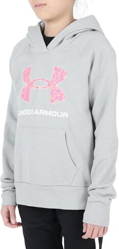 Girls' UA Rival Fleece Big Logo Print Fill Hoodie Small in Saudi Arabia