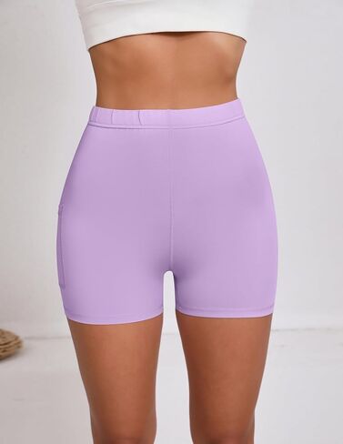 High Waist Workout Shorts with Pockets for Women – Comfortable Compression Sports Shorts for Running, Tennis, and Activewear in Saudi Arabia