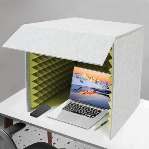 Portable Sound Isolation Booth - Tabletop Soundproof Pod for Music Recording, Acoustic Noise Reduction Shield for Home Studio and Vocal Practice in Saudi Arabia