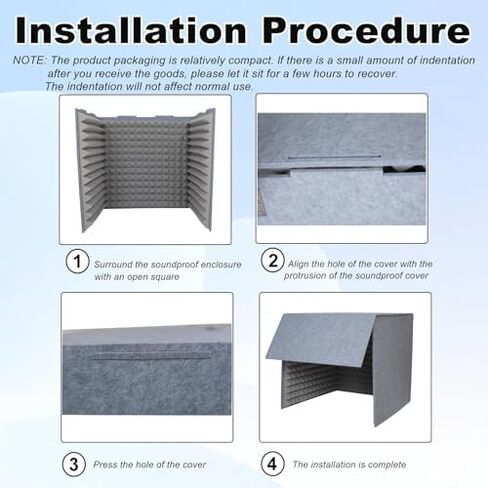 Portable Sound Isolation Booth - Tabletop Soundproof Pod for Music Recording, Acoustic Noise Reduction Shield for Home Studio and Vocal Practice in Saudi Arabia
