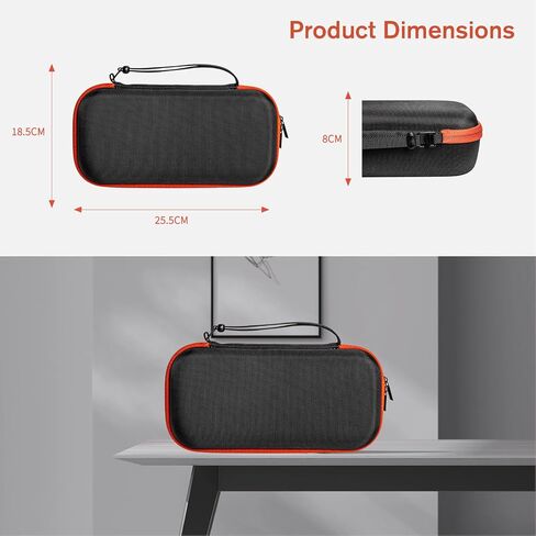 حافظة ميكروفون لاسلكي متوافقة مع نظام ميكروفونين لاسلكي JBL، حقيبة سفر بميكروفون مزدوج محمول للغناء أو الكاريوكي لأجهزة الاستقبال والمحولات وبطاريات AA - أسود (صندوق فقط) in Saudi Arabia