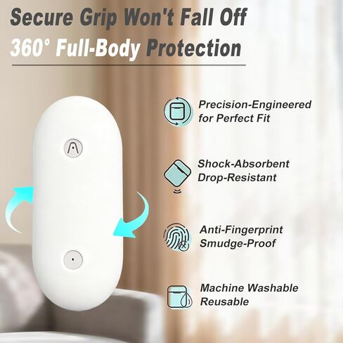 Slim Case for PLAUD NotePin AI Recorder - Ultra-Thin Soft Silicone Skin, Wireless Charging Compatible, Anti-Scratch and Shockproof Cover (Black) in Kuwait