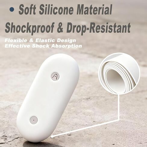 Slim Case for PLAUD NotePin AI Recorder - Ultra-Thin Soft Silicone Skin, Wireless Charging Compatible, Anti-Scratch and Shockproof Cover (Black) in Kuwait