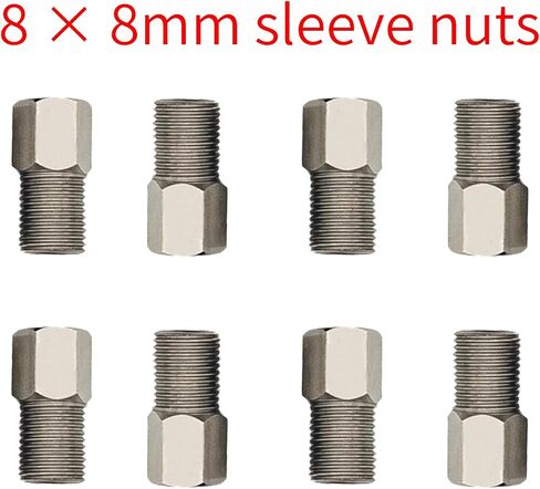 Brake Repair Kit - 8Pc Brass Olive & Barb Screw Fittings for Hydraulic Disc Brake Hose - Tektro Compatible Replacement Parts in Saudi Arabia