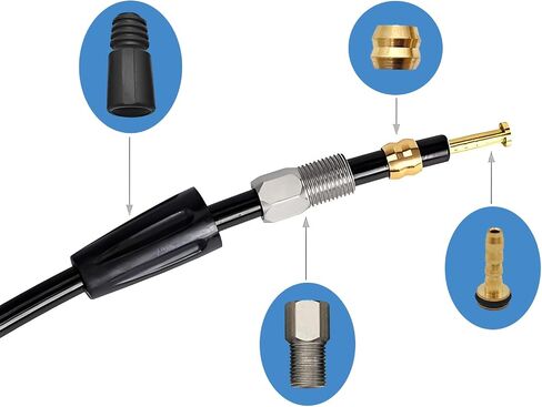 Brake Repair Kit - 8Pc Brass Olive & Barb Screw Fittings for Hydraulic Disc Brake Hose - Tektro Compatible Replacement Parts in Saudi Arabia