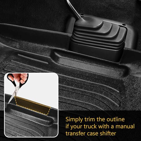 حصيرة الأرضية متوافقة مع Ford F150 Supercrew Cab 2004 2005 2006 2007 2008/Lincoln Mark LT Crew Cab 2006-2008،1st و 2nd Row ، All Contreming Weather ، مقاوم للماء ، مضاد للانزلاق. in Kuwait
