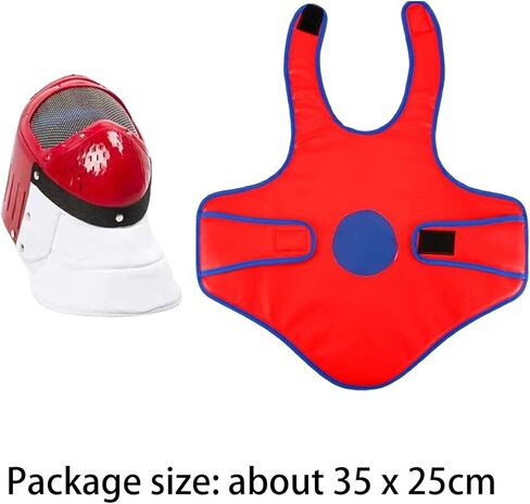 Generic Fencing Epee Mask Lightweight Protective Gear for Kids, red, 35cmx25cm in Saudi Arabia