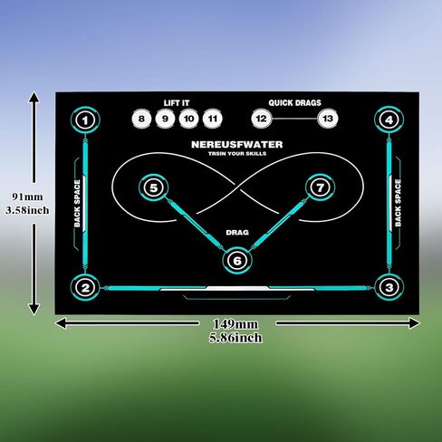 بساط تدريب الهوكي مقاس 59 بوصة × 34.6 بوصة، للاستخدام الداخلي/الخارجي، سطح مطاطي هادئ مضاد للانزلاق، ممارسة المهارات مع علامات دقيقة، تصميم قابل للطي لجميع الأعمار (تصميم مطاطي، أسود وأزرق) in Kuwait