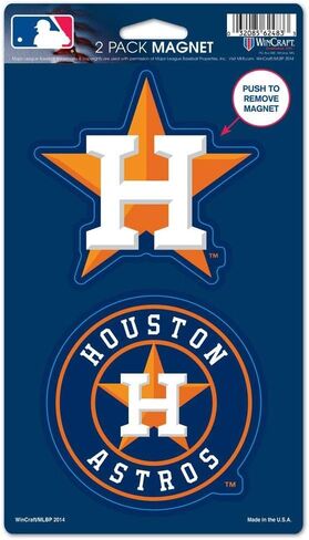 Wincraft MLB Houston Astros WCR62483014 Magnets (2 Pack), 5" x 9" in Saudi Arabia