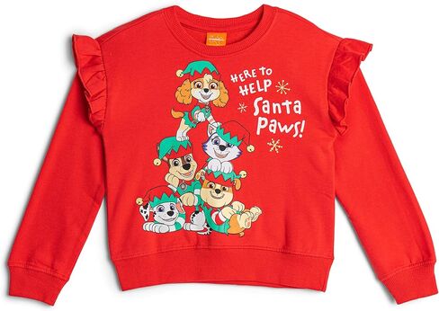 طقم بلوفر صوف للفتيات من Paw Patrol لعيد الميلاد المجيد وسراويل الركض، مقاسات الأطفال الصغار إلى الأطفال الكبار (2T - 10-12) in Saudi Arabia