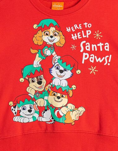 طقم بلوفر صوف للفتيات من Paw Patrol لعيد الميلاد المجيد وسراويل الركض، مقاسات الأطفال الصغار إلى الأطفال الكبار (2T - 10-12) in Saudi Arabia