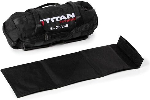 Titan Fitness 5-25 LB PRO Strongman Sandbags, Double Layer, 1050D Cordura, Black, Carry Home Gym Training in Saudi Arabia
