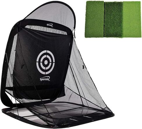 Spornia SPG-5 Compact Golf Practice Net – 5' x 5' Indoor & Outdoor with Ball Return | Driving, Chipping & Full Swings | Heavy-Duty, Portable & Easy to Set Up in Kuwait