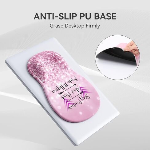 Ergonomic Mouse Pad with Wrist Rest,Cute Gel Mousepad Wrist Support - Small Mini Portable for Travel Mouse Pads for Desk Laptop,Computer,Office & Home Decor (Pink&Light Pink) in Kuwait