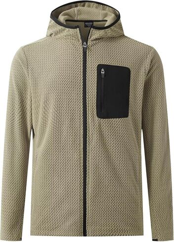 M MAELREG Fleece Hoodies Jacket Men Full Zip with 3 Zip Pockets Lightweight Soft Warm Hoodie for Golf Athletic Travel in Saudi Arabia