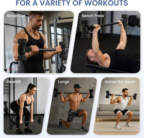 محول الدمبل إلى الأثقال 2.0 - تحويل الدمبل إلى مجموعة أثقال للجيم المنزلي، شريط وزن قابل للتعديل مع قبضة إسفنجية مضادة للانزلاق، مشبك فولاذي وسعة قصوى 200 رطل، متوافق مع الدمبل القياسية in Kuwait