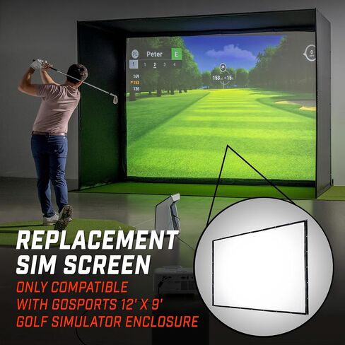 شاشة Sim بديلة من GoSports - متوافقة فقط مع حاوية GoSports Golf Simulator - اختر 10 × 8 قدم، أو 12 × 9 قدم، أو 14 × 8 قدم in Saudi Arabia