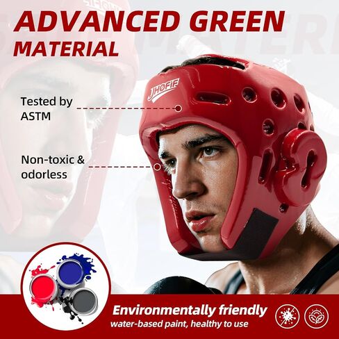 Kids & Adults Boxing Helmet, Martial Arts Sparring Headgear for Karate, Kickboxing, Taekwondo & MMA Training/Competition - Adjustable and Breathable, Healthy Material, 3 Colors in Saudi Arabia