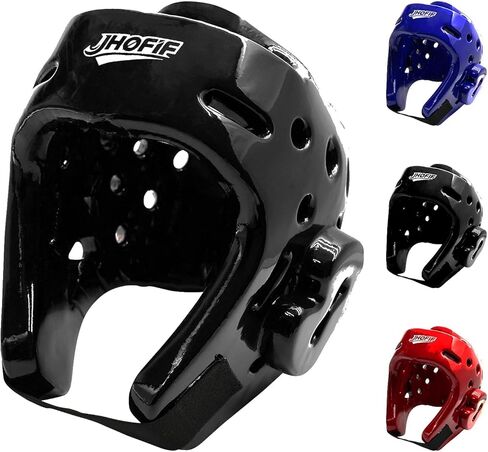 خوذة ملاكمة للأطفال والكبار، أغطية رأس للسجال في الفنون القتالية للكاراتيه والكيك بوكسينغ والتايكوندو والفنون القتالية المختلطة للتدريب/المنافسة - قابلة للتعديل ومسامية، مادة صحية، 3 ألوان in Kuwait