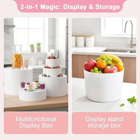 3pcs Riseers Buffet ، وناهضات الطعام لبوفيه ، وصناديق أكريليك لعرض ROVER RISER CASE in Kuwait