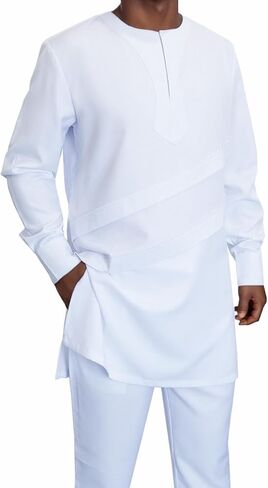 بدلة أفريقية من SEA & ALP للرجال ملابس Dashiki وسروال وقميص مكونة من قطعتين بدلة رياضية ملابس نيجيرية in Kuwait
