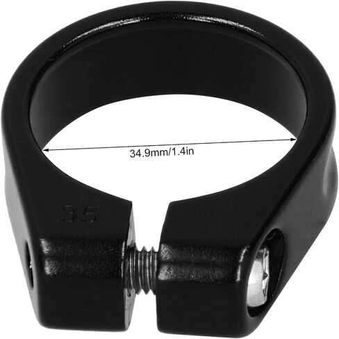 2Pcs Seatpost Clamp, 34.9MM Aluminum Alloy Mountain Seatpost Clip Cycling Bracket Seat Post Clip(Black) Seat Post Clamp in Saudi Arabia