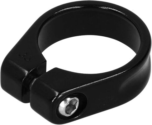 2Pcs Seatpost Clamp, 34.9MM Aluminum Alloy Mountain Seatpost Clip Cycling Bracket Seat Post Clip(Black) Seat Post Clamp in Saudi Arabia