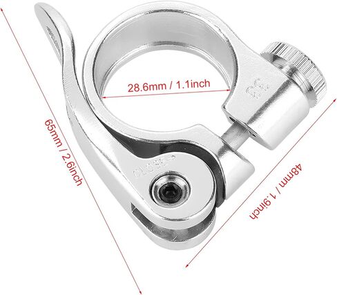 Yctze Aluminum Alloy Quick Release Mountain Road Seatpost Clamp, 25.4mm Seat Pole Clamp for 22.2mm Scooter Kids (Black) in Saudi Arabia