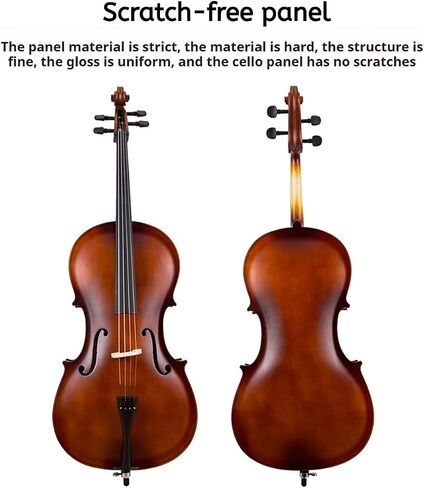 Handcrafted Cello, Made of Hard, Shiny Cedar Wood, for Beginners, Performance Levels, and Practice(B,4/4) in Saudi Arabia