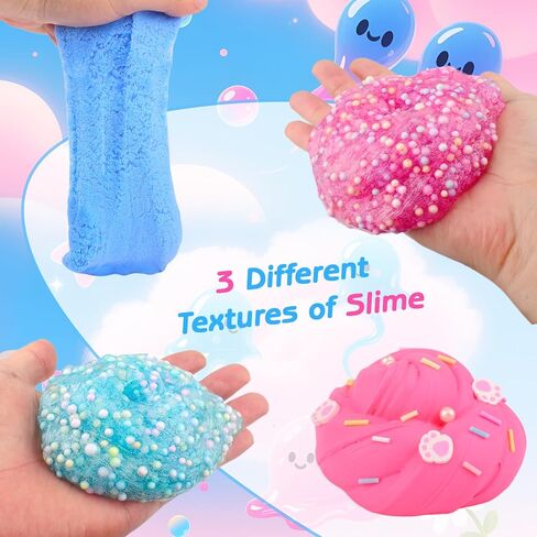 4 Pack Axolotl Slime Kit ، Butter & Clear ، Film Party Favors للأطفال مع سحر Axolotl ، وليميات ناعمة ومطاطية اللون الأرجواني الوردي للبنات والفتيان 4-12 ، مكافآت الفصل الدراسي ، هدايا عيد ميلاد in Kuwait