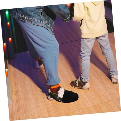 Bowling Shoe Covers with Elastic Band for Men Women Lightweight Slider Shoe Covers Flannelette Sole Reduce Friction for Smooth Sliding and Easy to Wear Black in Saudi Arabia