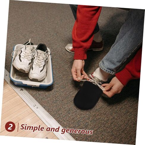 Bowling Shoe Covers with Elastic Band for Men Women Lightweight Slider Shoe Covers Flannelette Sole Reduce Friction for Smooth Sliding and Easy to Wear Black in Saudi Arabia