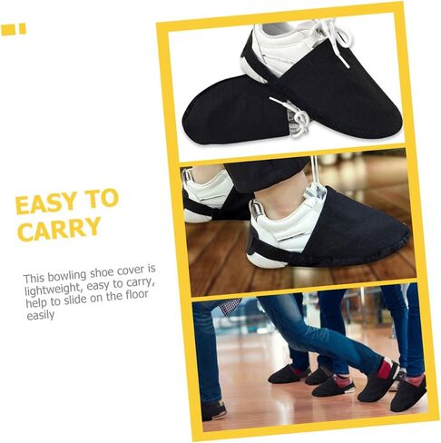 Elastic Anti-Slip Bowling Shoe Sliders with Adjustable Fit Lightweight Reusable Covers for Adults Protectors Reducing Floor Friction Easy Stretch Design for Indoor Bowling in Saudi Arabia