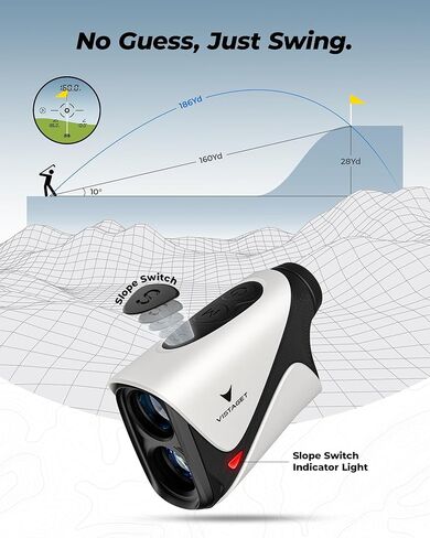 مكتشف نطاق الجولف 1200 ياردة، تكبير 7X، تقنية المثلث، محدد المدى مع تشغيل/إيقاف منحدر، اهتزاز قفل العلم، مكتشف المدى المغناطيسي للجولف، USB-C قابل لإعادة الشحن in Kuwait