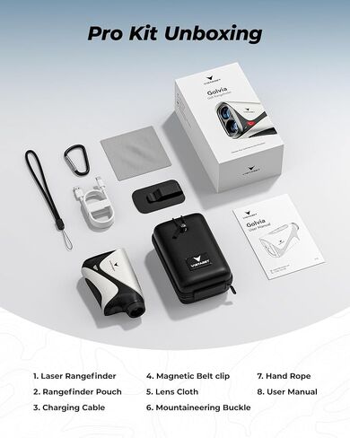 مكتشف نطاق الجولف 1200 ياردة، تكبير 7X، تقنية المثلث، محدد المدى مع تشغيل/إيقاف منحدر، اهتزاز قفل العلم، مكتشف المدى المغناطيسي للجولف، USB-C قابل لإعادة الشحن in Kuwait
